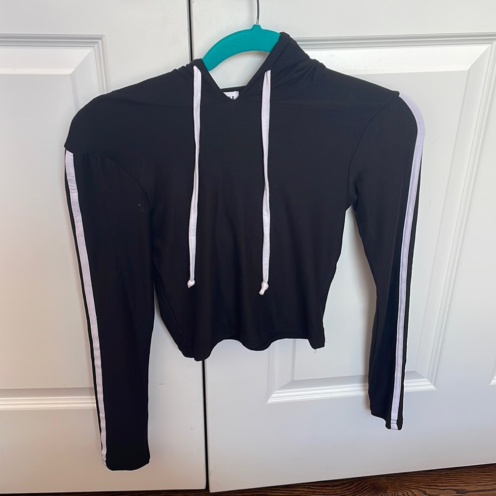Black long sleeves with white stripes